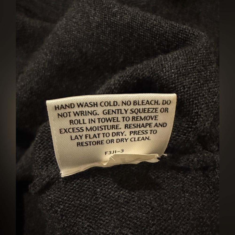 Eileen Fisher Merino Wool Crew Neck Sweater | Small | Charcoal - Picture 8 of 8
